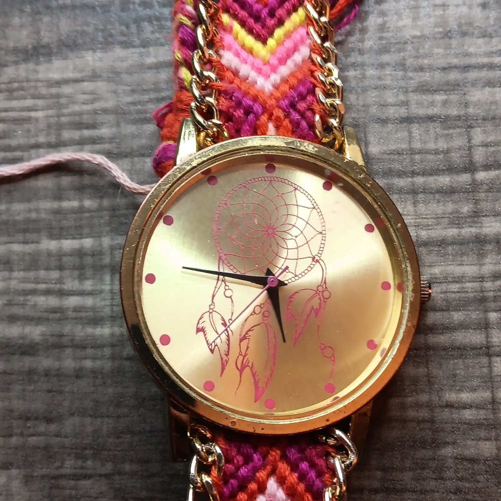 Dream Catcher Watch w/Drawstring Strap